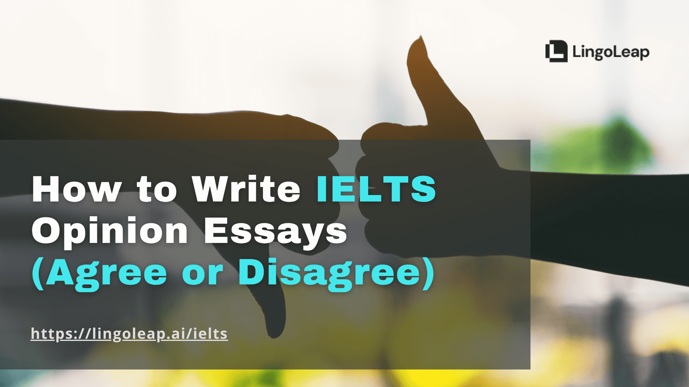 How to Write an IELTS Writing Opinion Essay (Agree or Disagree)